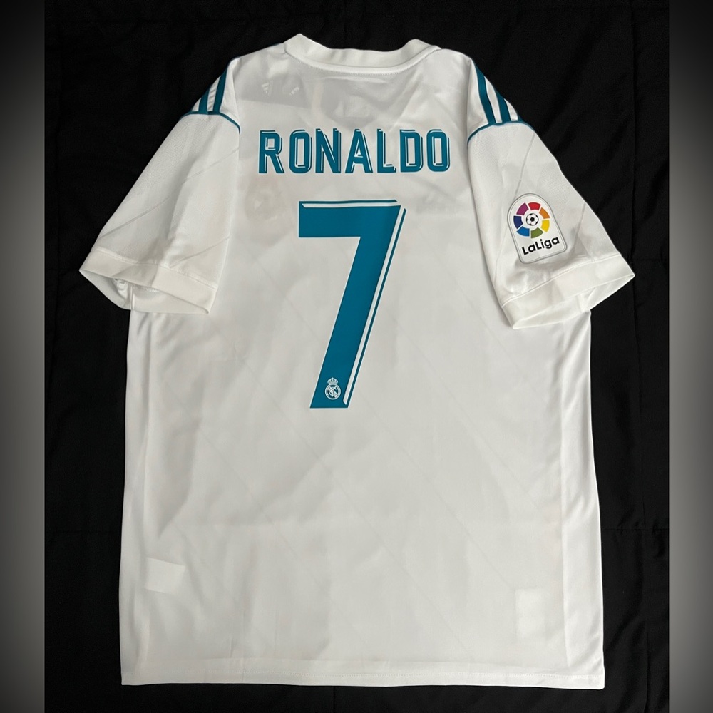 Ronaldo #7 2018 Real Madrid White Home Soccer Jersey Retro